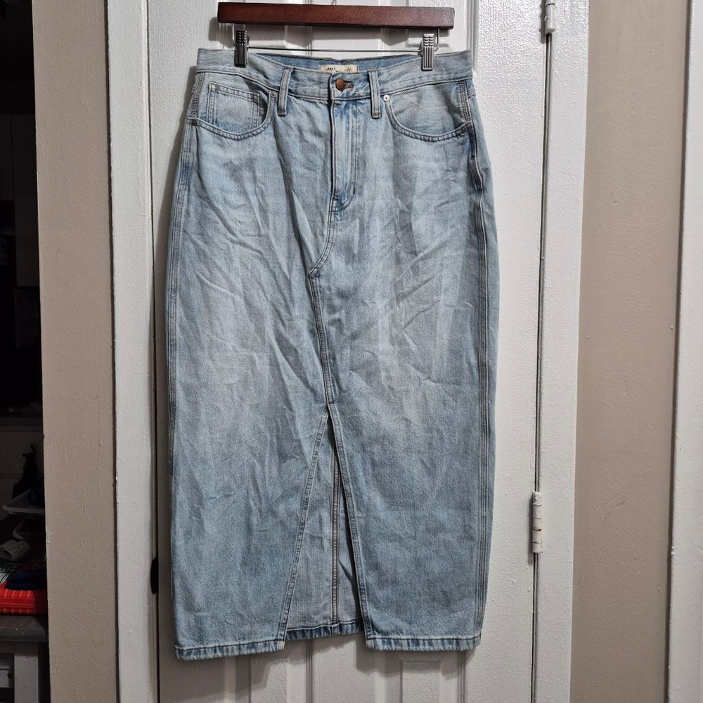 Women's Madewell Light Blue Denim Maxi Skirt Size 29